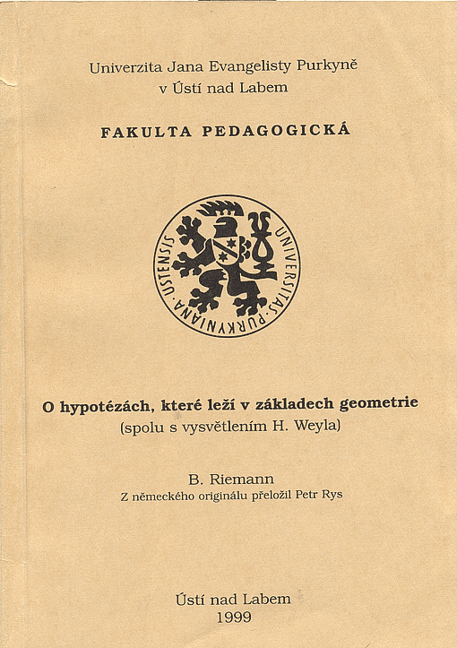 O hypotézách, které leží v základech geometrie