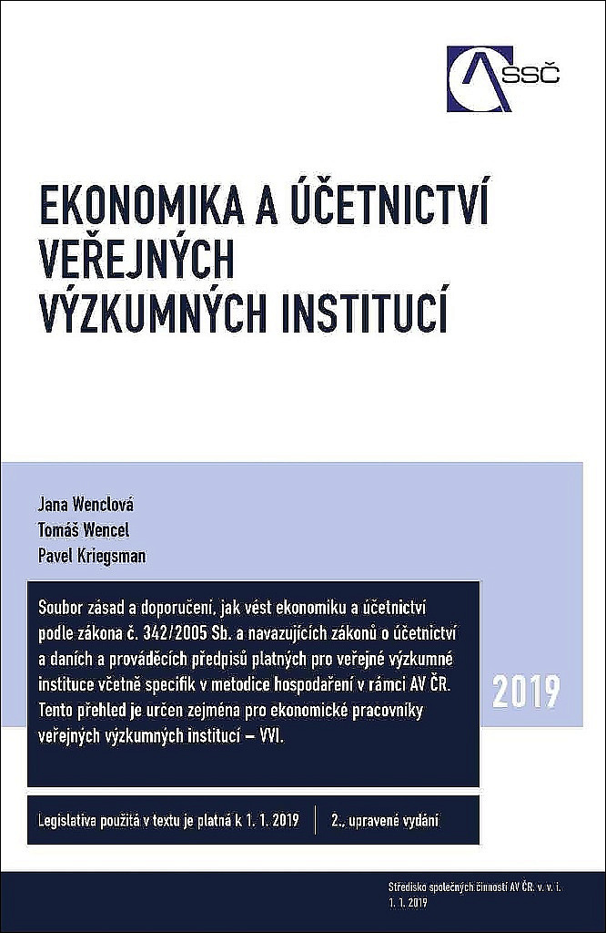 Ekonomika a účetnictví veřejných výzkumných institucí