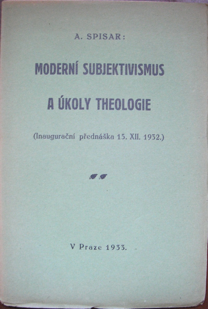 Moderní subjektivismus a úkoly theologie