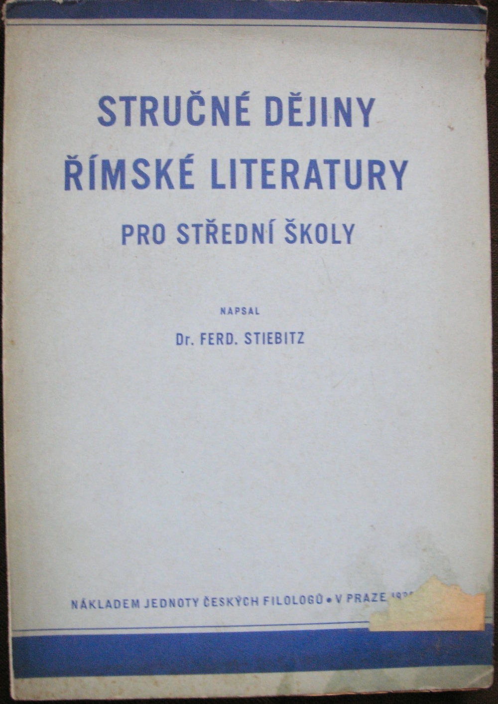 Stručné dějiny římské literatury pro střední školy