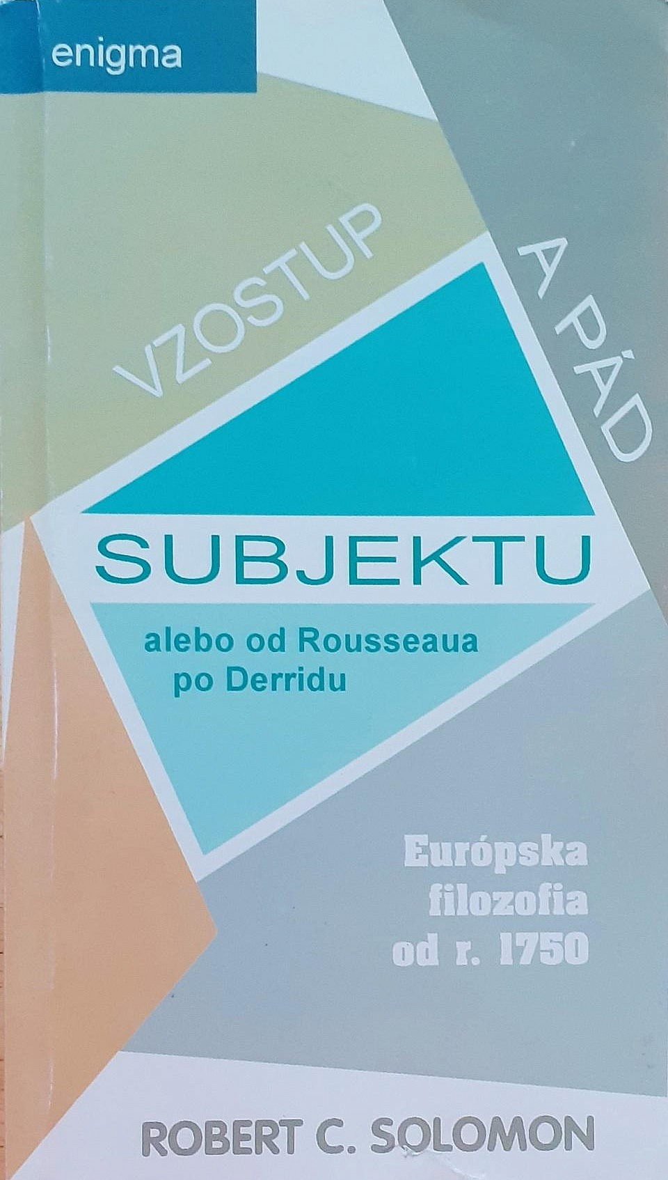 Vzostup a pád subjektu alebo od Rousseaua po Derridu. Európska filozofia od r. 1750