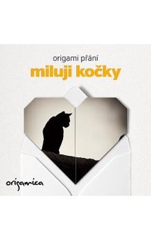 Origami přání - Miluji kočky (černá)