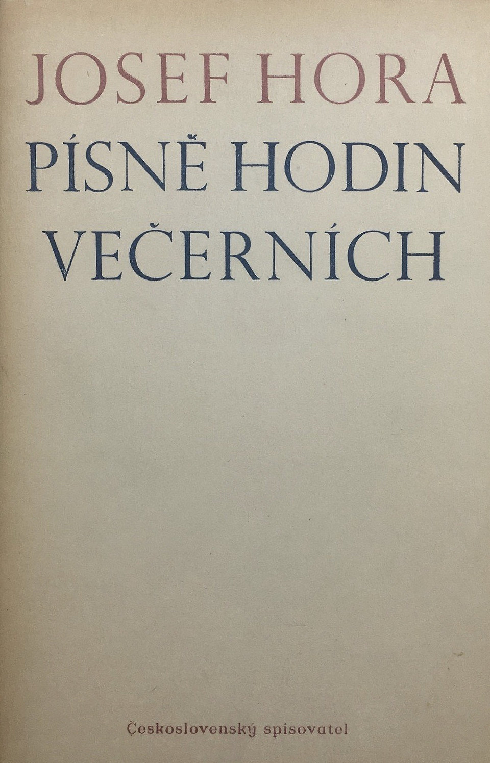 Písně hodin večerních