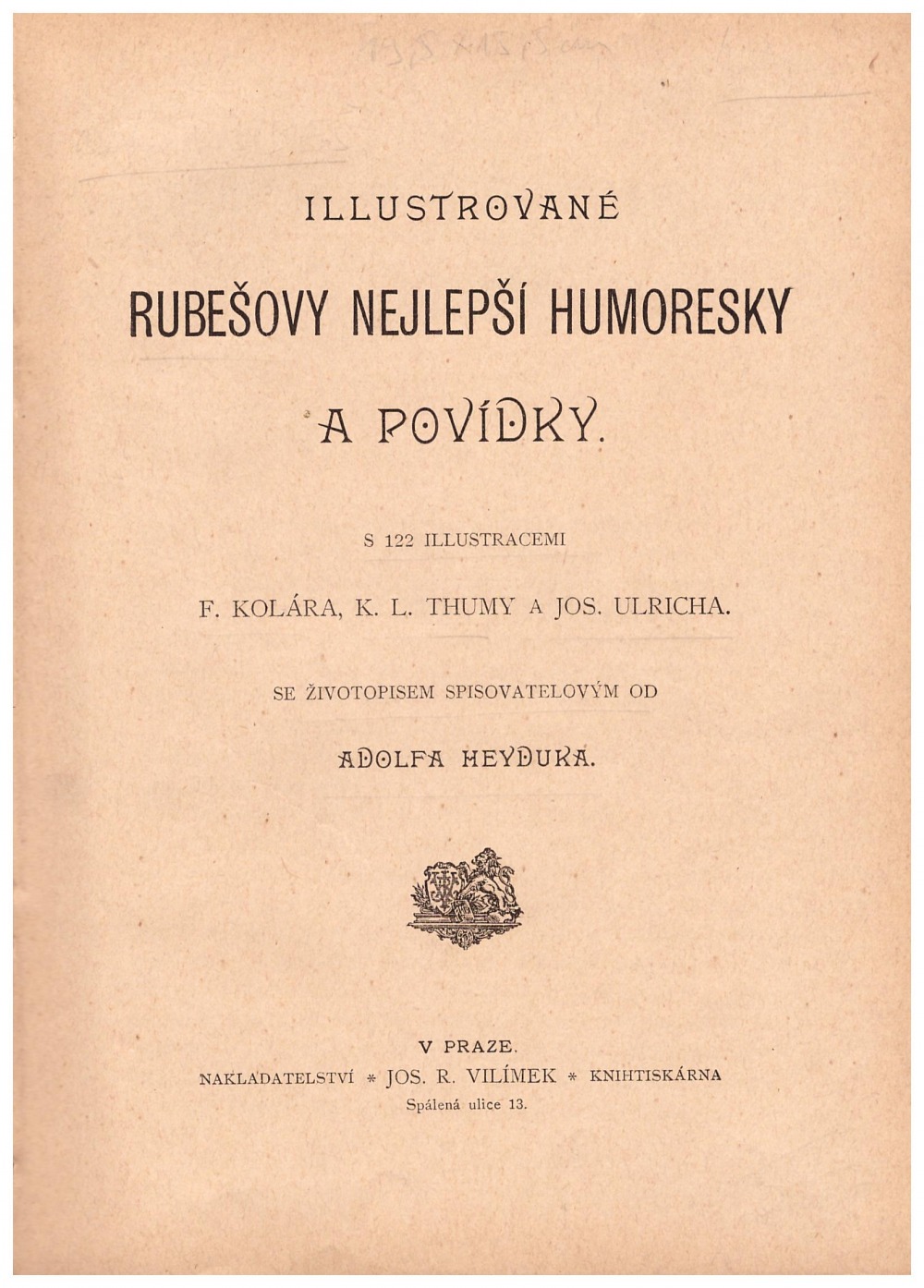 Illustrované Rubešovy nejlepší humoresky a povídky