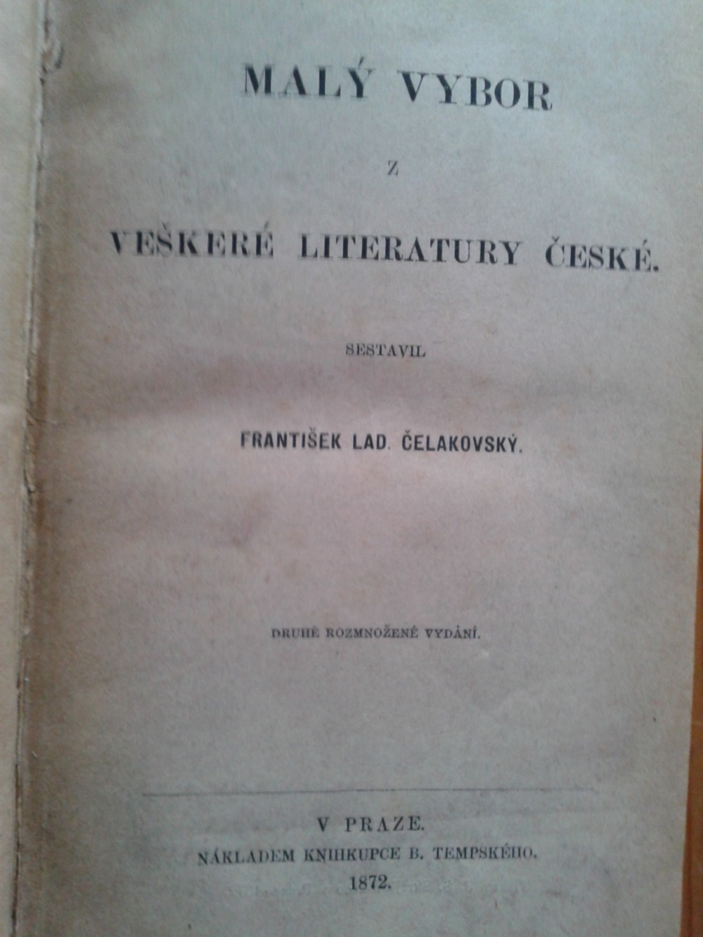 Malý výbor veškeré literatury české