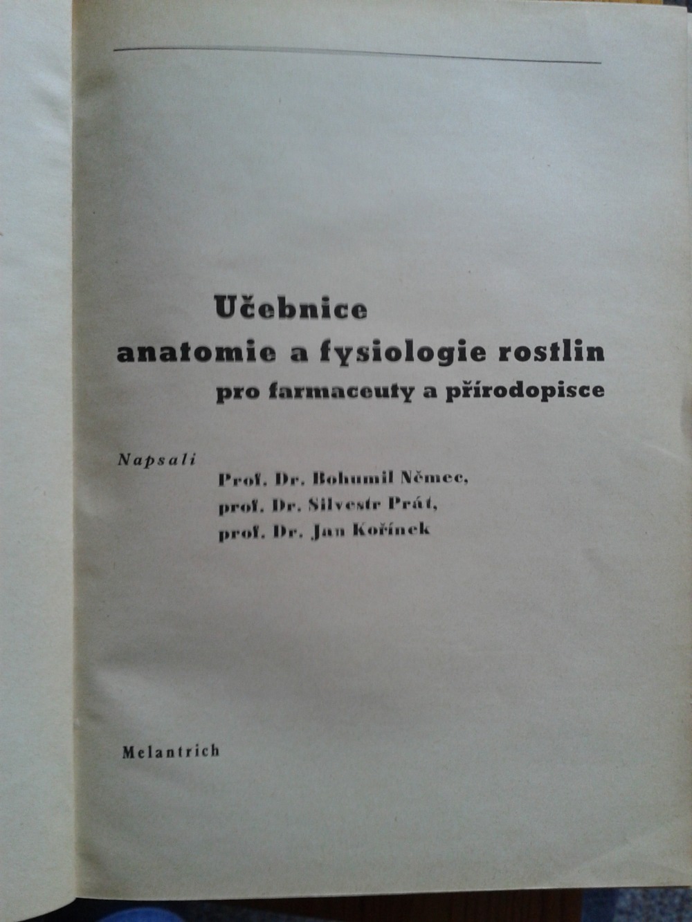 Učebnice anatomie rostlin pro farmaceuty