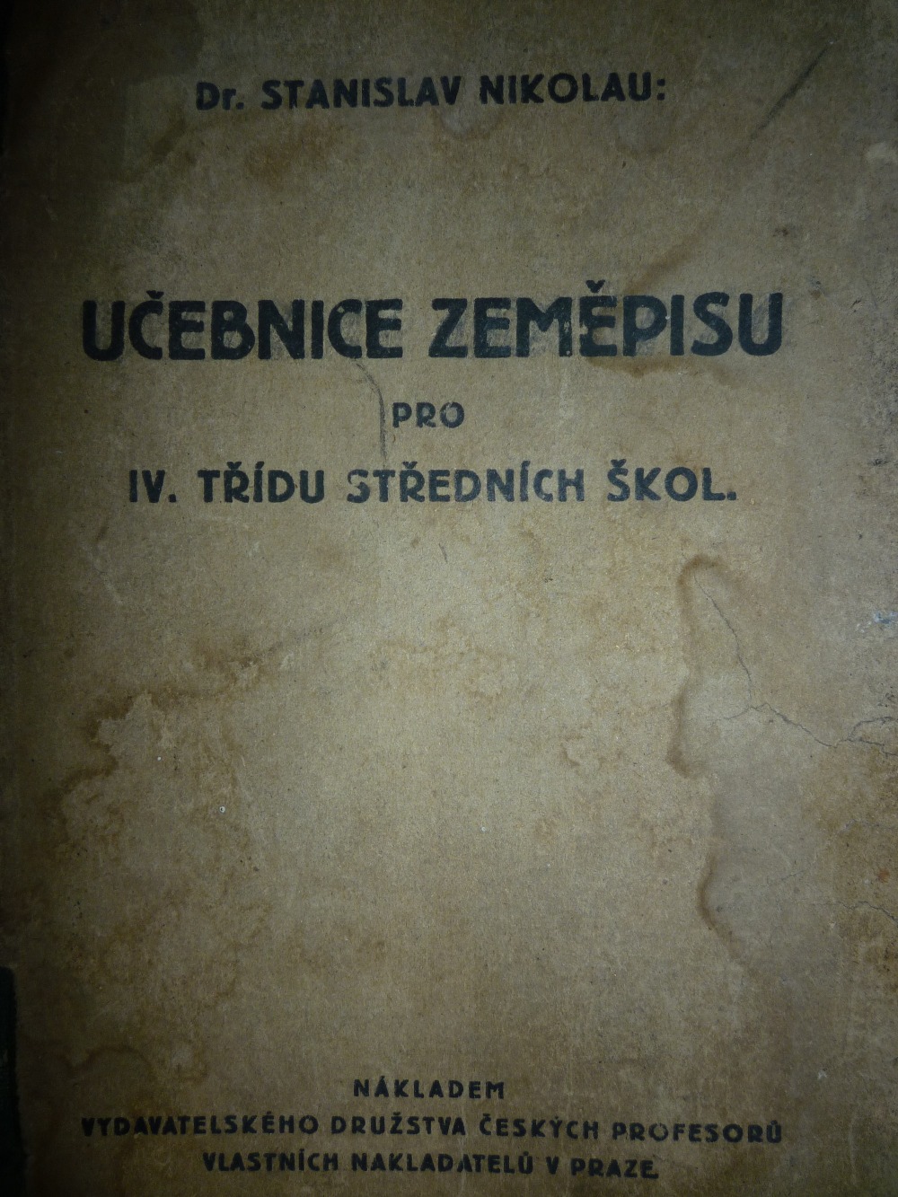 Učebnice zeměpisu pro IV. třídu středních škol