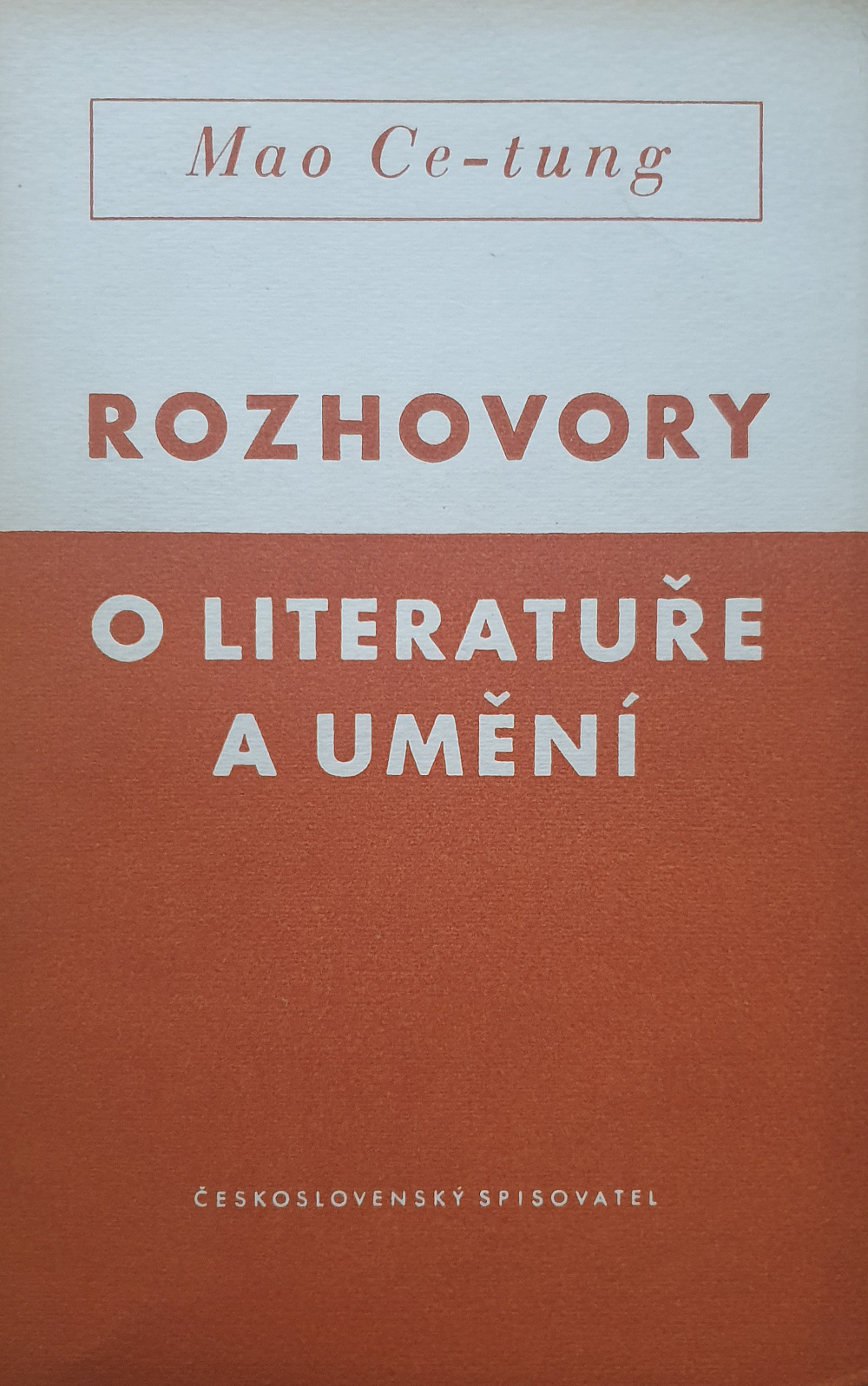 Rozhovory o literatuře a umění : Projev ke spisovatelům