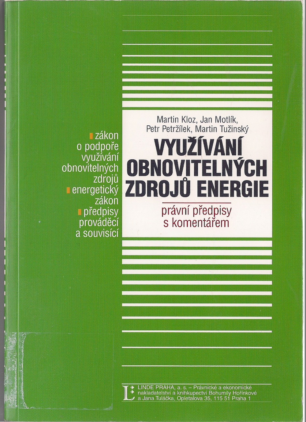 Využívání obnovitelných zdrojů energie