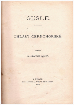 Gusle, ohlasy Černohorské