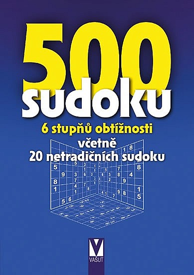 500 sudoku - 6 stupňů obtížnosti včetně 20 netradičních sudoku