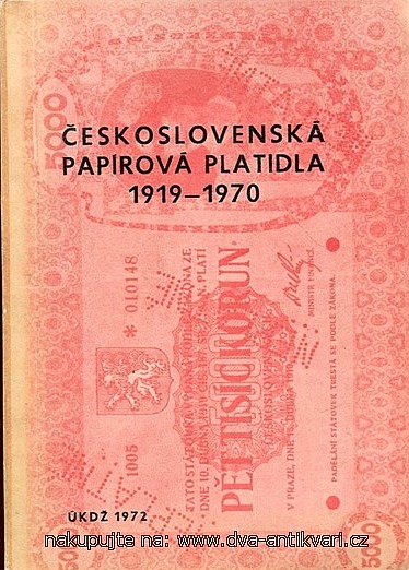 Československá papírová platidla 1919-1970