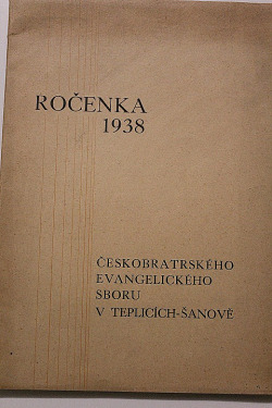 Ročenka 1938 českobratrského evangelického sboru v Teplicích - Šanově