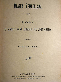 Otázka zemědělská - úvahy o zachování stavu rolnického