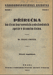 Příručka ku čtení bursovnich a obchodních zpráv v denním tisku