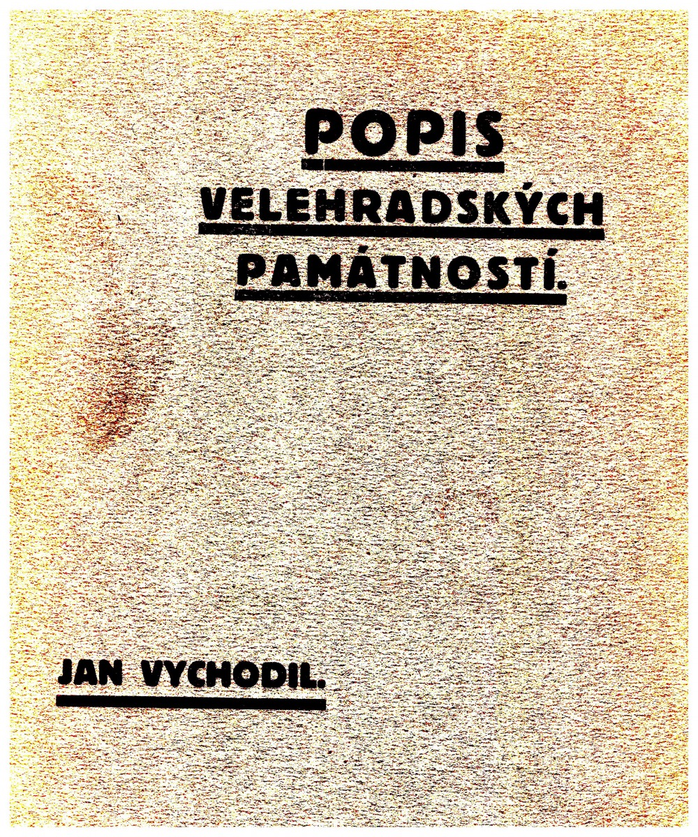 Popis velehradských památností s půdorysem kostela a 57 obrazy