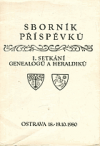 Sborník příspěvků z 1. setkání genealogů a heraldiků