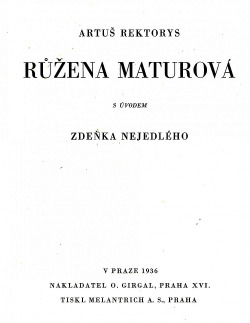 Růžena Maturová