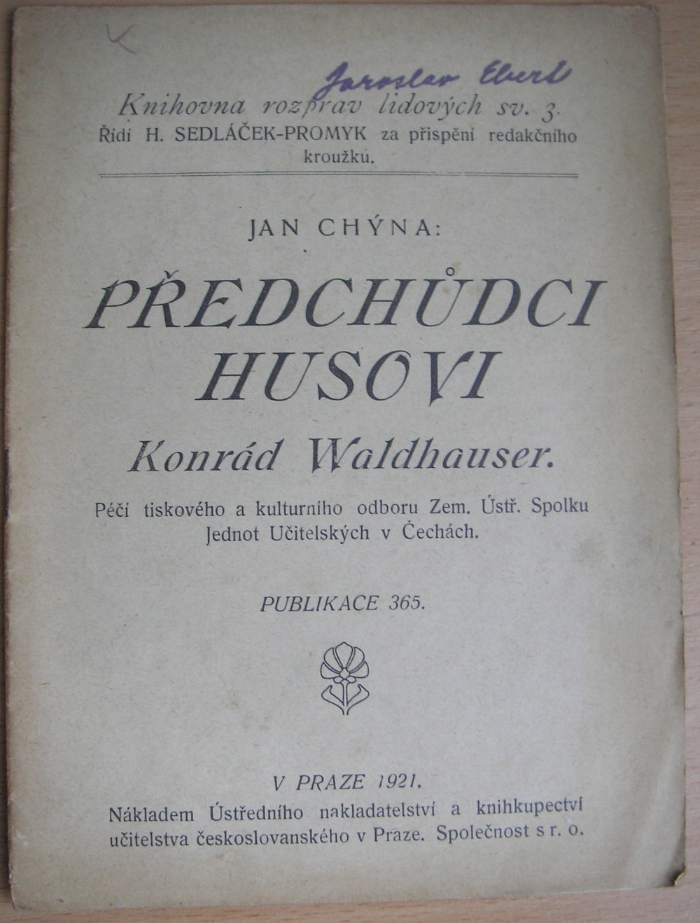 Předchůdci Husovi. Konrád Waldhauser