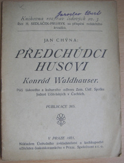 Předchůdci Husovi. Konrád Waldhauser