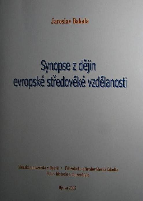 Synopse z dějin evropské středověké vzdělanosti