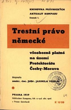 Trestní právo německé všeobecně platné na území Protektorátu Čechy-Morava