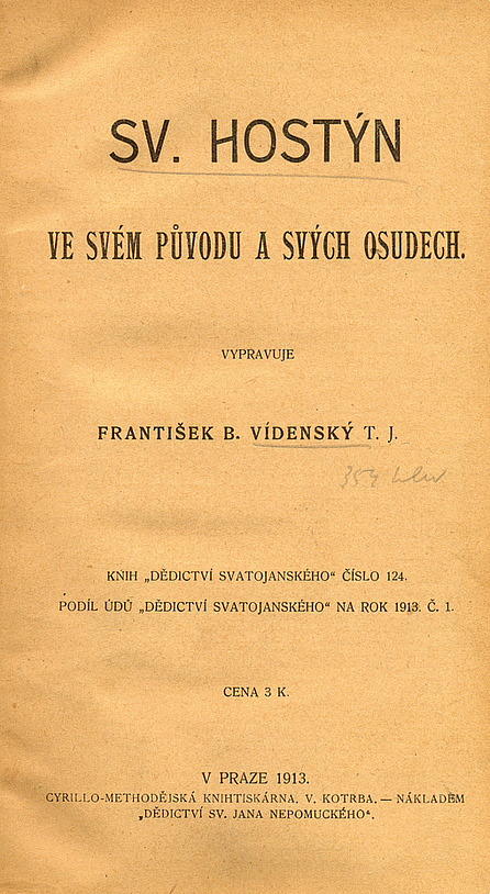 Sv. Hostýn ve svém původu a svých osudech