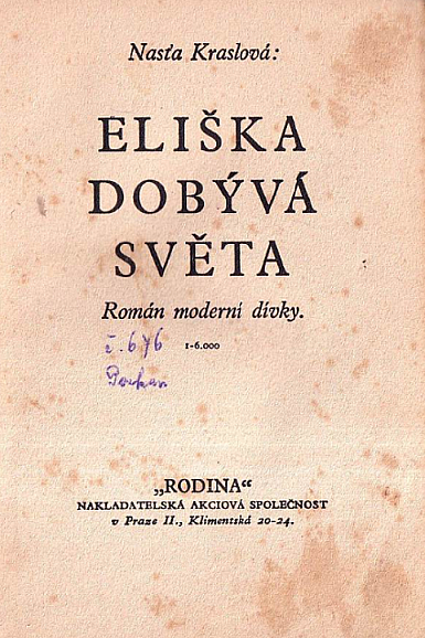 Eliška dobývá světa: román moderní dívky