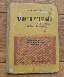 Nauka o materiálu pro I. a II. ročník odborných učilišť - pánský krejčí,  švadlena