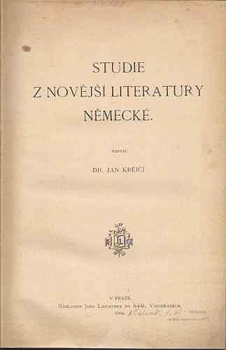 Studie z novější literatury německé