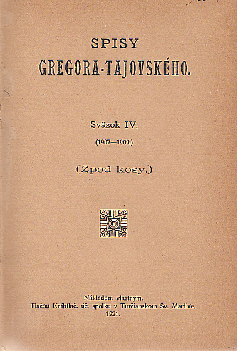 Spisy Gregora-Tajovského IV.