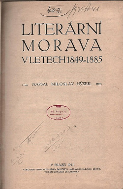 Literární Morava v letech 1849 - 1885