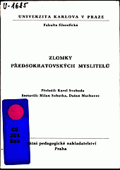 Zlomky předsokratovských myslitelů