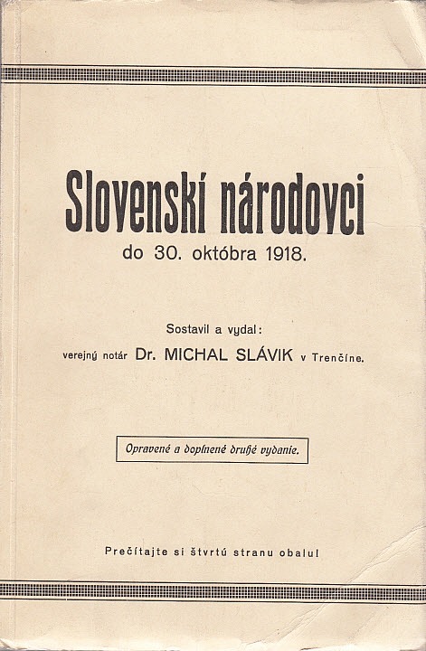 Slovenskí národovci do 30. októbra 1918