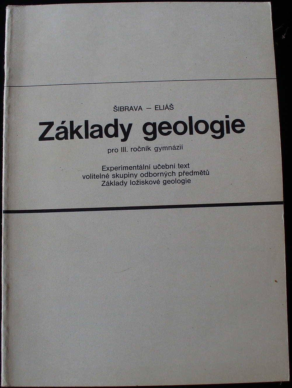 Základy geologie pro III. ročník gymnázií