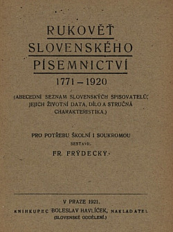 Rukověť slovenského písemnictví 1771 - 1920