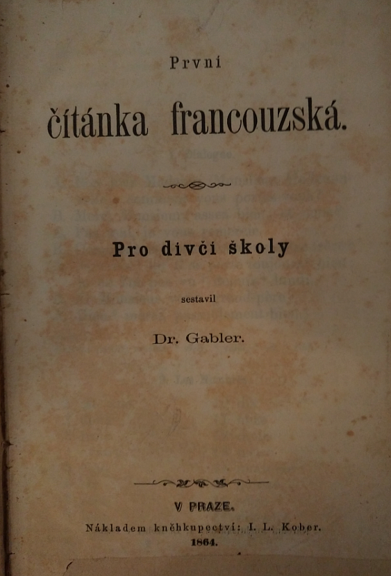 První čítanka francouzská - pro dívčí školy