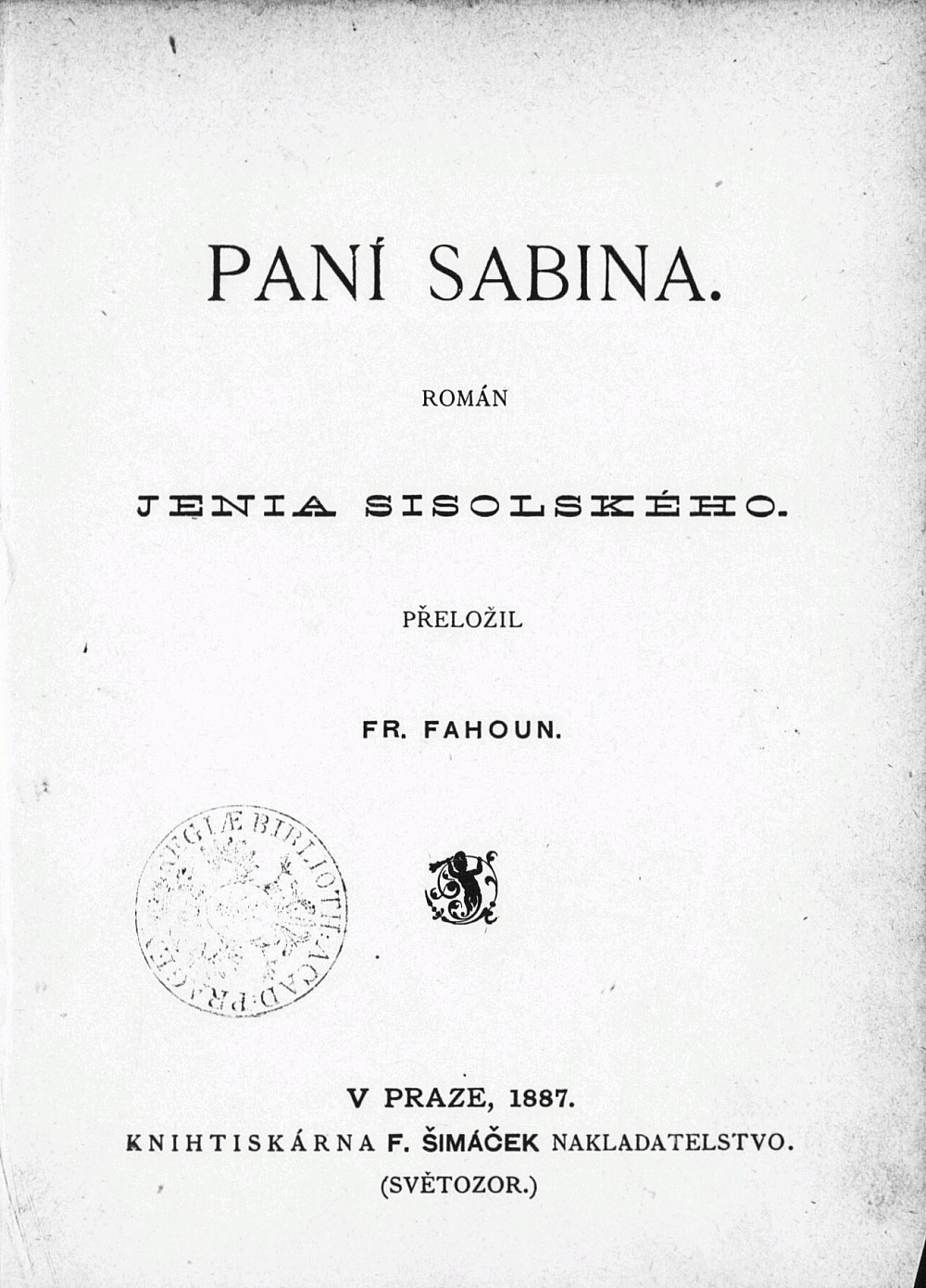 Paní Sabina