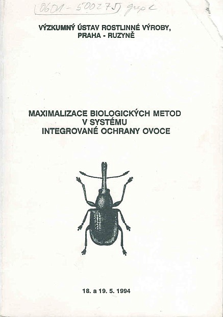 Maximalizace biologických metod v systému integrované ochrany ovoce