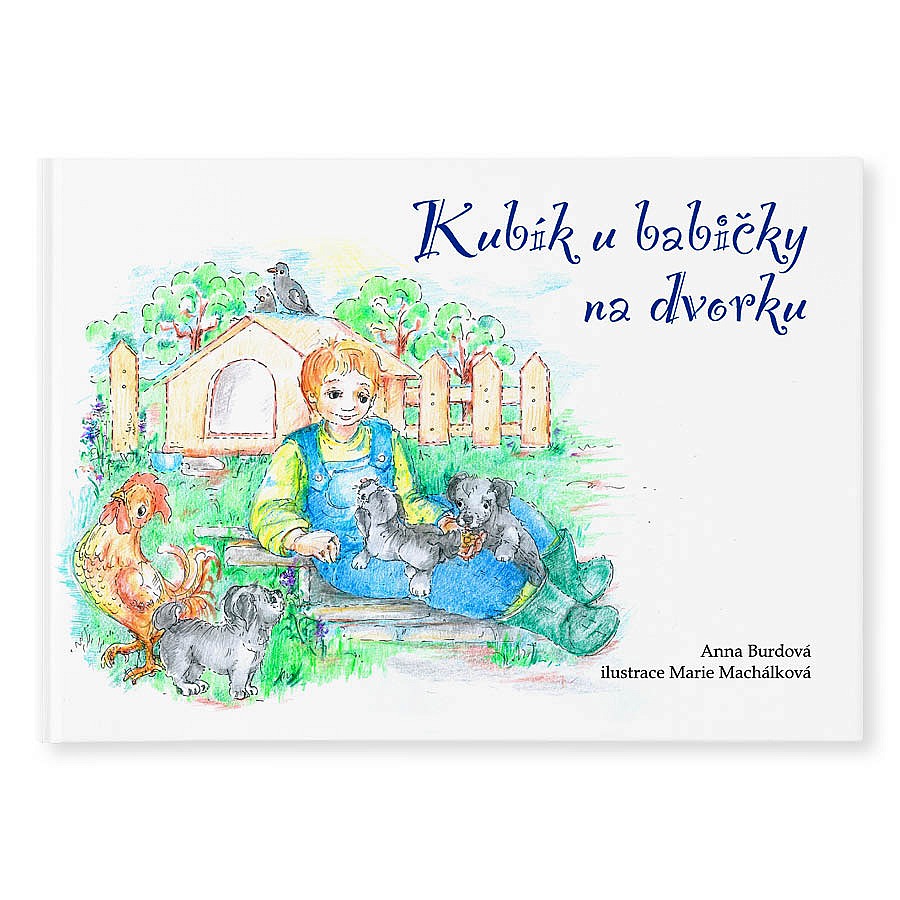 Kubík se zvířátky na dvorku