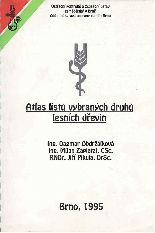 Atlas listů vybraných druhů lesních dřevin