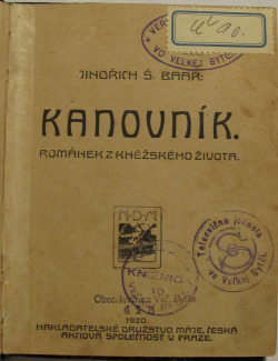 Kanovník : románek z kněžského života