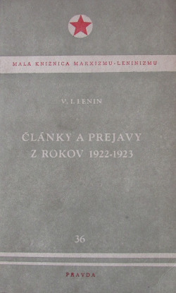 Články a prejavy z rokov 1922-1923