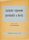 Latinské výpovede, porekadlá a heslá