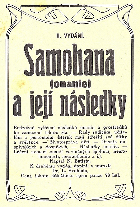 Samohana (Onanie) a její následky