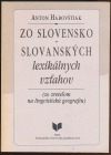 Zo slovensko-slovanských lexikálnych vzťahov