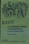 Název 	Kľúč na určovanie rastlín, vyskytujúcich sa u nás najčastejšie