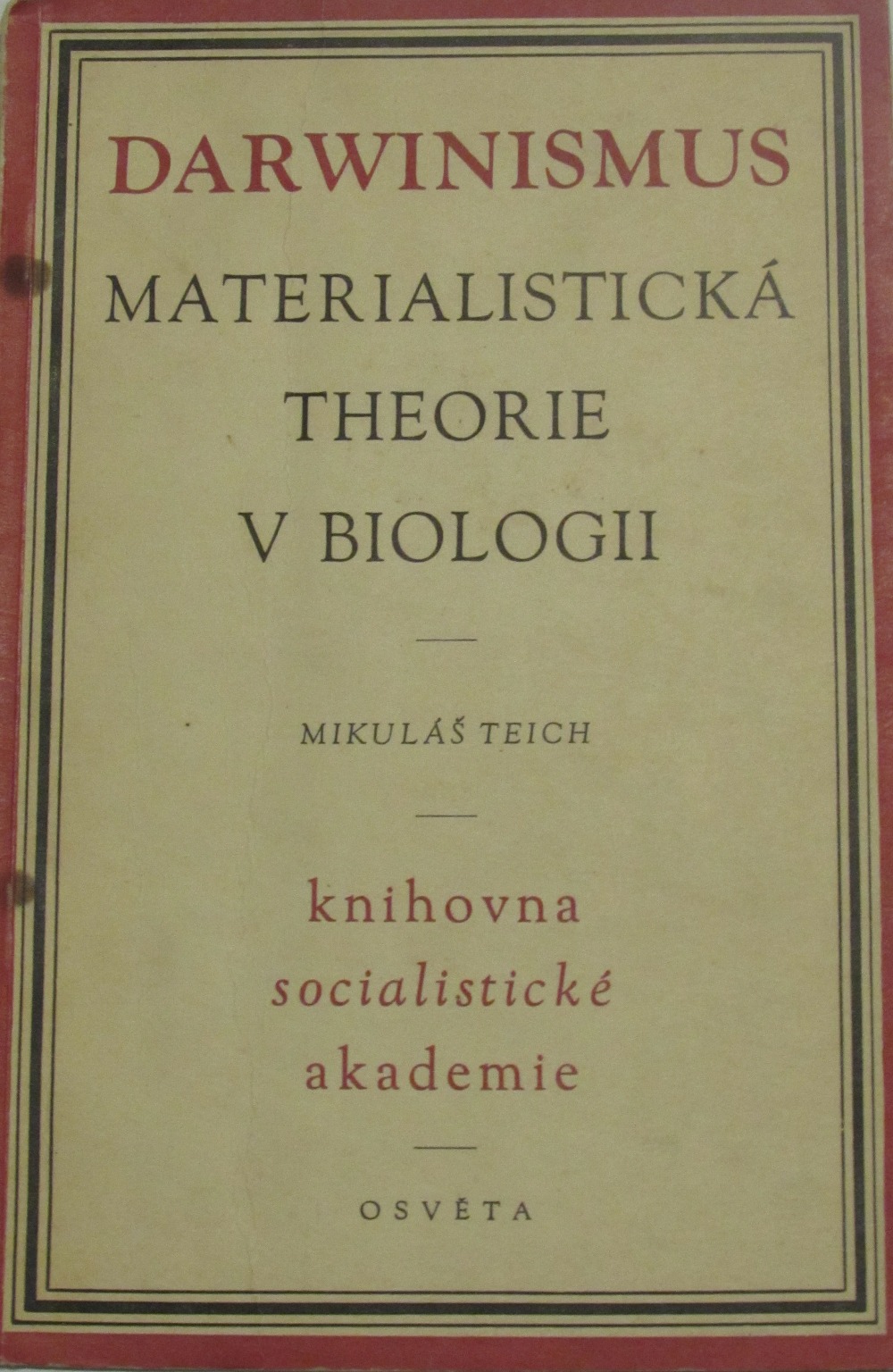 Darwinismus - materialistická theorie v biologii