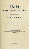 Dejiny drievnych národov na území terajšieho Uhorska