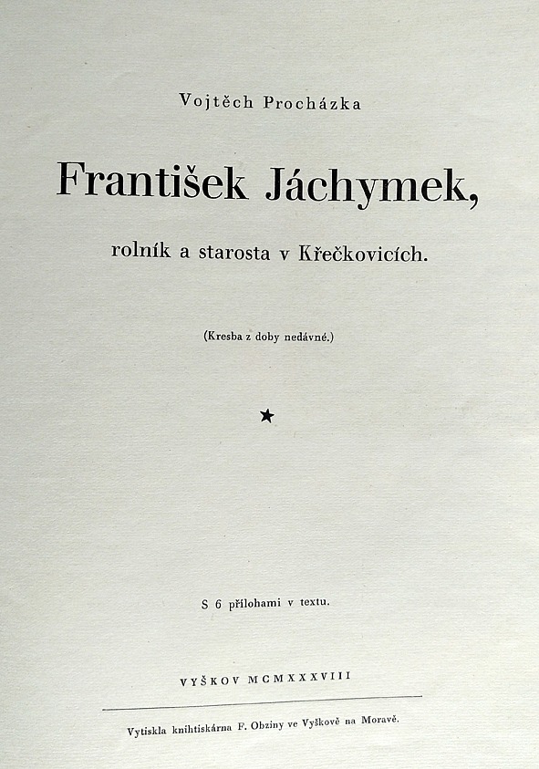 František Jáchymek, rolník a starosta v Křečkovicích